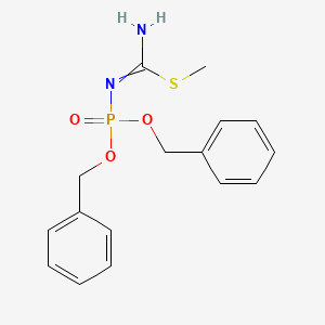 molecular formula C16H19N2O3PS B1527625 ({[(Benzyloxy)({[(methylsulfanyl)methanimidoyl]amino})phosphoryl]oxy}methyl)benzene CAS No. 50725-10-5
