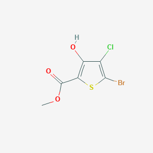 molecular formula C6H4BrClO3S B15276323 Methyl 5-bromo-4-chloro-3-hydroxythiophene-2-carboxylate 