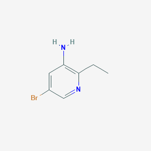 molecular formula C7H9BrN2 B1527636 3-Amino-5-bromo-2-ethylpyridine CAS No. 1093819-32-9