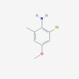 molecular formula C8H10BrNO B1527637 2-Bromo-4-methoxy-6-methylaniline CAS No. 1100394-71-5