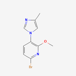 6-bromo-2-methoxy-3-(4-methyl-1H-imidazol-1-yl)pyridine