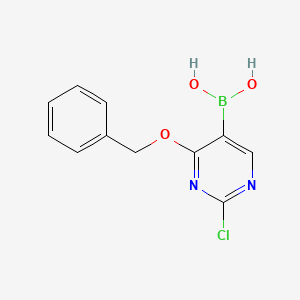 molecular formula C11H10BClN2O3 B1527639 4-Benzyloxy-2-chloropyrimidine-5-boronic acid CAS No. 2121513-94-6