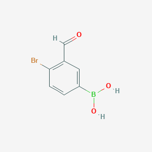 molecular formula C7H6BBrO3 B1527642 4-Bromo-3-formylphenylboronic acid CAS No. 1451393-33-1