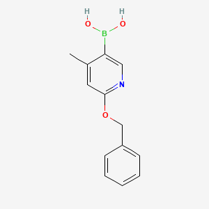molecular formula C13H14BNO3 B1527643 2-(Benzyloxy)-4-methylpyridine-5-boronic acid CAS No. 1451391-35-7