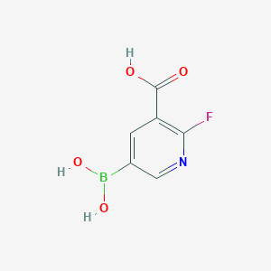 molecular formula C6H5BFNO4 B1527647 2-Fluoro-3-carboxypyridine-5-boronic acid CAS No. 1451393-51-3