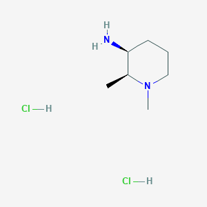 molecular formula C7H18Cl2N2 B15276527 (2S,3S)-1,2-Dimethylpiperidin-3-amine dihydrochloride 