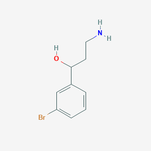 molecular formula C9H12BrNO B1527653 3-Amino-1-(3-bromophenyl)propan-1-ol CAS No. 1075178-40-3