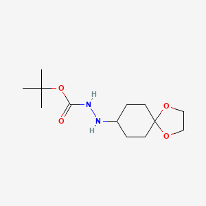 molecular formula C13H24N2O4 B1527654 tert-Butyl 2-(1,4-dioxaspiro[4.5]decan-8-yl)hydrazinecarboxylate CAS No. 1144080-27-2
