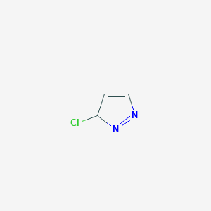 molecular formula C3H3ClN2 B15276542 3-Chloro-3H-pyrazole 
