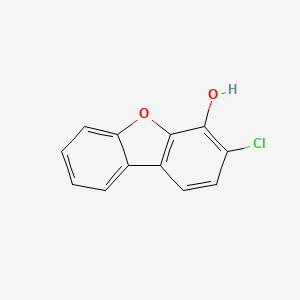 molecular formula C12H7ClO2 B15276546 3-Chlorodibenzo[b,d]furan-4-ol 