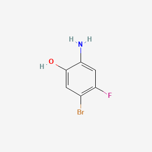 molecular formula C6H5BrFNO B1527655 2-Amino-5-bromo-4-fluorophenol CAS No. 1037364-36-5