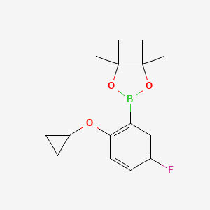 molecular formula C15H20BFO3 B1527660 2-(2-环丙氧基-5-氟苯基)-4,4,5,5-四甲基-1,3,2-二氧杂硼环丁烷 CAS No. 1079402-44-0