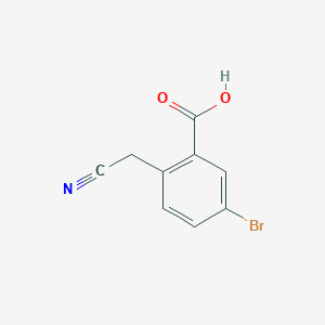 molecular formula C9H6BrNO2 B1527665 5-Bromo-2-(cyanomethyl)benzoic acid CAS No. 942935-79-7