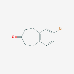 molecular formula C11H11BrO B1527666 2-Bromo-5,6,8,9-tetrahydro-benzocyclohepten-7-one CAS No. 1180671-71-9