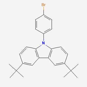 molecular formula C26H28BrN B1527670 9-(4-Bromophenyl)-3,6-DI-tert-butyl-9H-carbazole CAS No. 601454-33-5