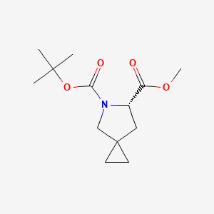 molecular formula C13H21NO4 B1527671 (S)-5-tert-Butyl 6-methyl 5-azaspiro[2.4]heptane-5,6-dicarboxylate CAS No. 1129634-43-0