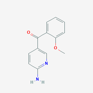 molecular formula C13H12N2O2 B1527678 (6-Aminopyridin-3-yl)(2-methoxyphenyl)methanone CAS No. 1189327-30-7