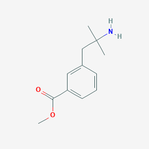 molecular formula C12H17NO2 B1527679 Methyl 3-(2-amino-2-methylpropyl)benzoate CAS No. 808769-11-1