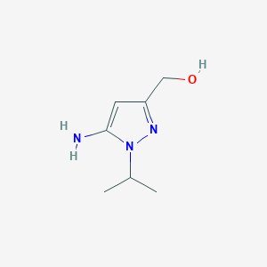 molecular formula C7H13N3O B1527680 1H-Pyrazole-3-methanol,5-amino-1-(1-methylethyl)- CAS No. 1224888-26-9