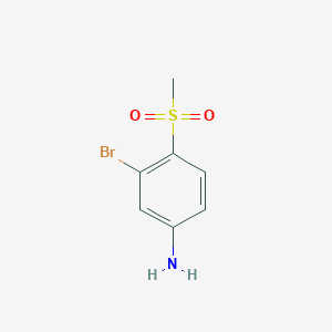 molecular formula C7H8BrNO2S B1527684 3-bromo-4-(methylsulfonyl)Benzenamine CAS No. 955879-83-1