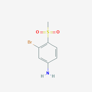 molecular formula C7H8BrNO2S B1527684 3-Bromo-4-methanesulfonyl-phenylamine CAS No. 955879-83-1