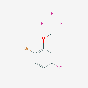 molecular formula C8H5BrF4O B1527688 1-Bromo-4-fluoro-2-(2,2,2-trifluoroethoxy)benzene CAS No. 870063-18-6