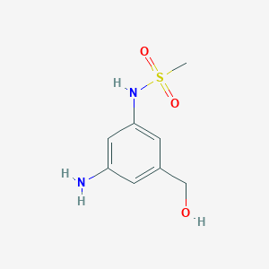 molecular formula C8H12N2O3S B1527692 N-(3-Amino-5-(hydroxymethyl)phenyl)methanesulfonamide CAS No. 945397-40-0
