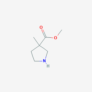 molecular formula C7H13NO2 B1527694 Methyl 3-methylpyrrolidine-3-carboxylate CAS No. 1111943-58-8