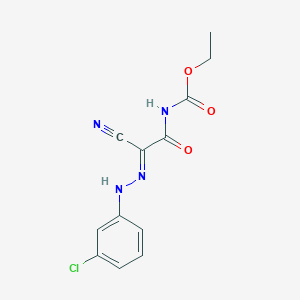 molecular formula C12H11ClN4O3 B15276941 ethyl N-[(Z)-[2-(3-chlorophenyl)hydrazin-1-ylidene](cyano)carbonyl]carbamate 