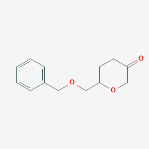 molecular formula C13H16O3 B1527698 6-((benzyloxy)methyl)dihydro-2H-pyran-3(4H)-one CAS No. 1239018-95-1
