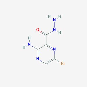molecular formula C5H6BrN5O B1527699 3-Amino-6-bromopyrazine-2-carbohydrazide CAS No. 1225062-23-6