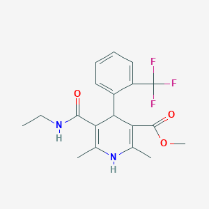 Methyl 5-(ethylcarbamoyl)-2,6-dimethyl-4-[2-(trifluoromethyl)phenyl]-1,4-dihydropyridine-3-carboxylate