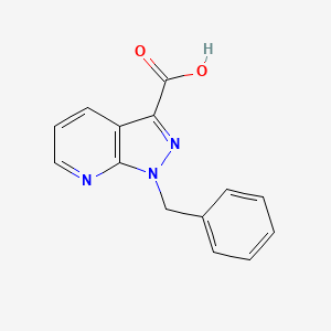 molecular formula C14H11N3O2 B1527700 1-benzyl-1H-pyrazolo[3,4-b]pyridine-3-carboxylic acid CAS No. 1185287-60-8