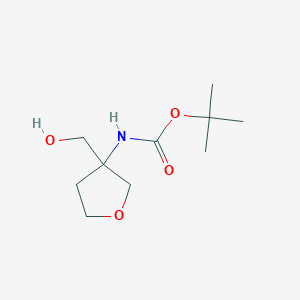 molecular formula C10H19NO4 B1527701 tert-butyl N-[3-(hydroxymethyl)oxolan-3-yl]carbamate CAS No. 1132814-98-2