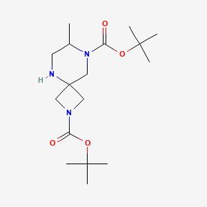 molecular formula C17H31N3O4 B15277023 Di-tert-butyl 7-methyl-2,5,8-triazaspiro[3.5]nonane-2,8-dicarboxylate 