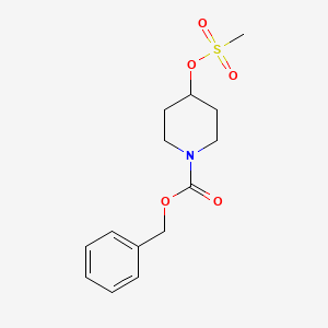 molecular formula C14H19NO5S B1527705 Benzyl 4-((methylsulfonyl)oxy)piperidine-1-carboxylate CAS No. 199103-19-0