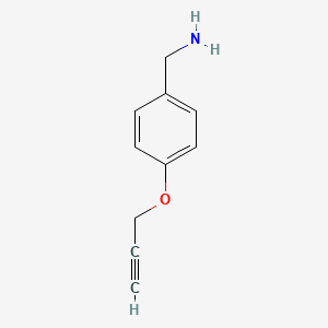 molecular formula C10H11NO B1527706 Benzenemethanamine, 4-(2-propyn-1-yloxy)- CAS No. 943026-55-9