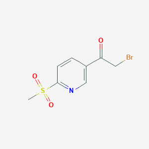 molecular formula C8H8BrNO3S B1527709 2-Bromo-1-(6-methanesulfonylpyridin-3-yl)ethan-1-one CAS No. 1207747-40-7
