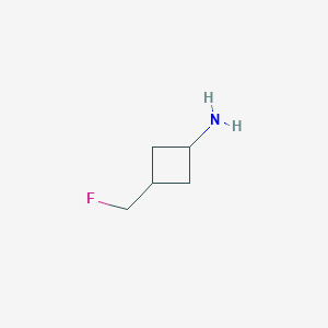 molecular formula C5H10FN B15277309 3-(Fluoromethyl)cyclobutan-1-amine 