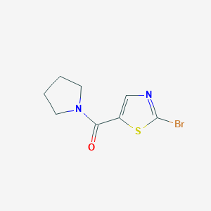 molecular formula C8H9BrN2OS B1527733 2-Bromo-5-(pyrrolidine-1-carbonyl)-1,3-thiazole CAS No. 877675-06-4