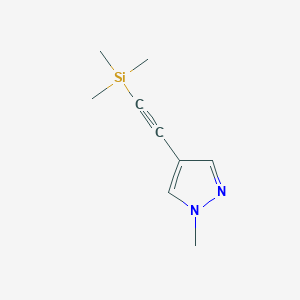 molecular formula C9H14N2Si B1527737 1-Methyl-4-((trimethylsilyl)ethynyl)-1H-pyrazole CAS No. 1201657-09-1