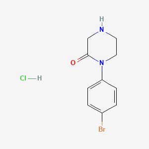 molecular formula C10H12BrClN2O B1527742 1-(4-Bromophenyl)piperazin-2-one hydrochloride CAS No. 1187931-21-0