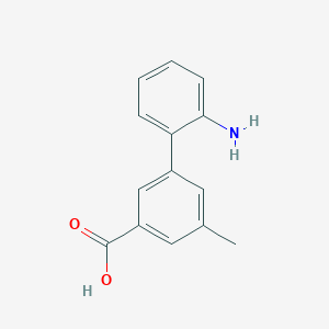 molecular formula C14H13NO2 B1527744 2'-Amino-5-methyl-biphenyl-3-carboxylic acid CAS No. 885278-11-5
