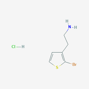 molecular formula C6H9BrClNS B1527746 2-(2-Bromo-thiophen-3-YL)-ethylamine hydrochloride CAS No. 1303968-18-4