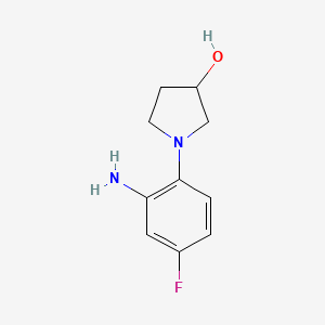 molecular formula C10H13FN2O B1527750 1-(2-Amino-4-fluorophenyl)-3-pyrrolidinol CAS No. 1220037-41-1