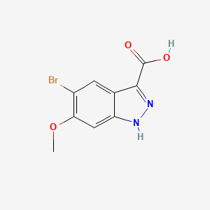 molecular formula C9H7BrN2O3 B1527754 5-Bromo-6-methoxy-1H-indazole-3-carboxylic acid CAS No. 1134328-13-4