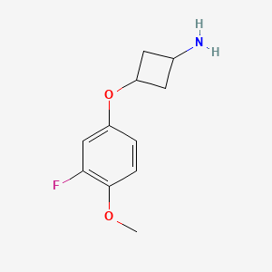 molecular formula C11H14FNO2 B15277562 trans-3-(3-Fluoro-4-methoxy-phenoxy)cyclobutanamine 