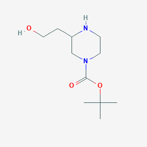 molecular formula C11H22N2O3 B1527758 tert-butyl 3-(2-Hydroxyethyl)piperazine-1-carboxylate CAS No. 1188265-73-7