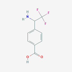 molecular formula C9H8F3NO2 B1527761 4-(1-Amino-2,2,2-trifluoro-ethyl)-benzoic acid CAS No. 886368-22-5