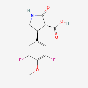 molecular formula C12H11F2NO4 B15277632 Rel-(3R,4S)-4-(3,5-difluoro-4-methoxyphenyl)-2-oxopyrrolidine-3-carboxylic acid 